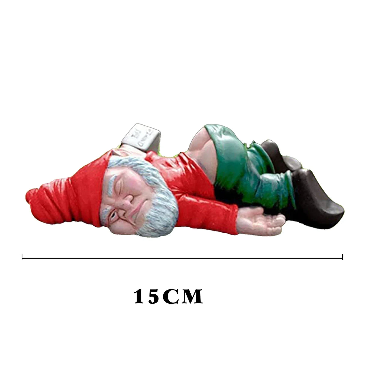 12cm Blue Red Dwarf lying Drunk Gnome Statues