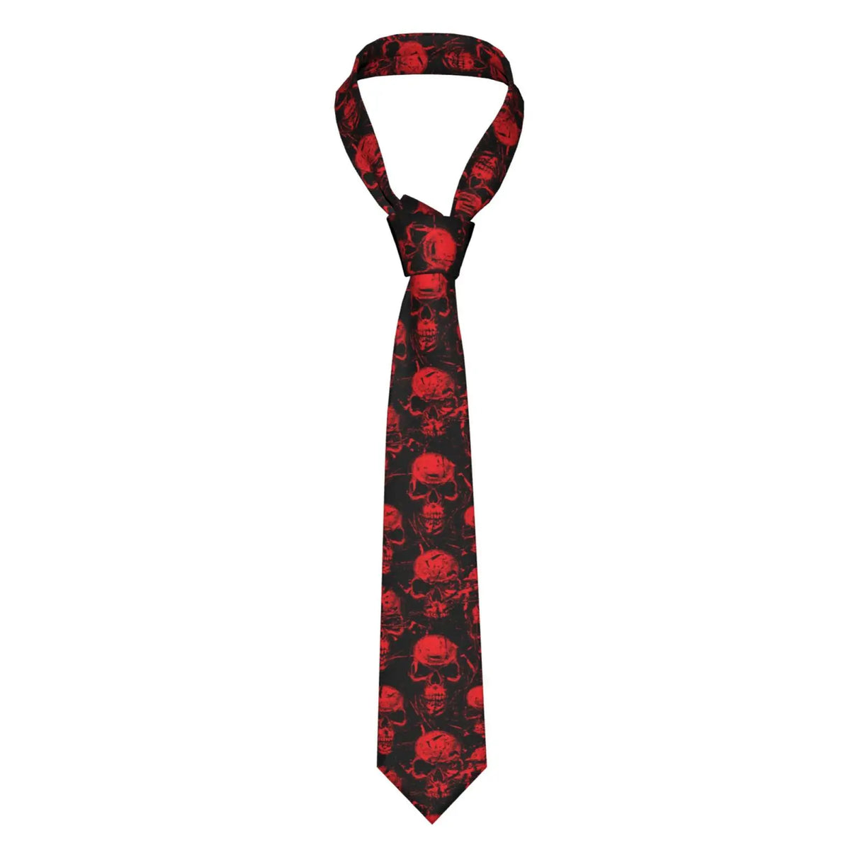 Mens Tie Classic Skinny Haloween Scary Skull Neckties