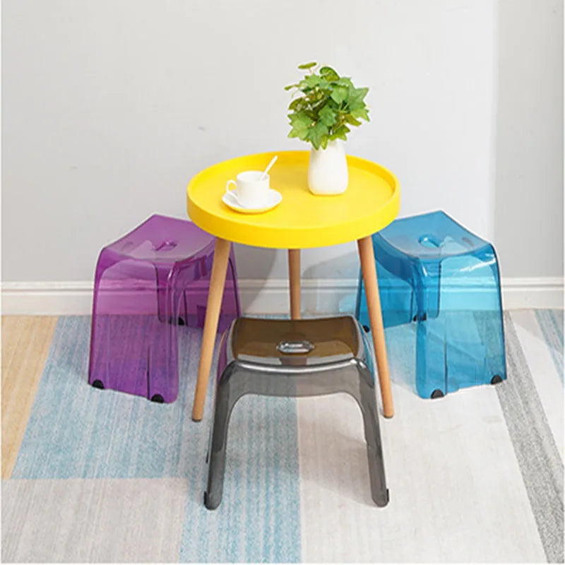 Household Living Room Tea Table Transparent Low Stool