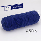 5 Pcs Cotton Select Yarn 17.63oz/500g, Light Worsted