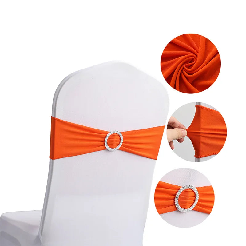 20 Pieces Polyester Spandex Chair Sashes Bands Stretch