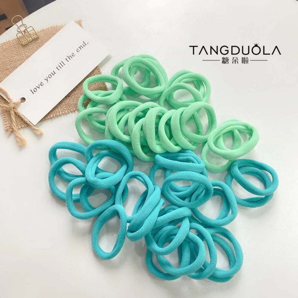 10Pcs Elastic Rubber Band Seamless Gradient Hair Rope
