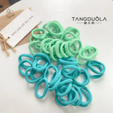 10Pcs Elastic Rubber Band Seamless Gradient Hair Rope