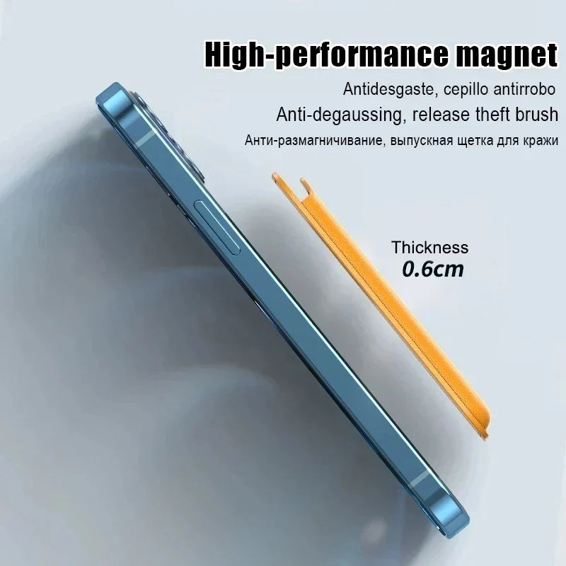 Luxury For Magsafe Magnetic Leather Wallet Case For