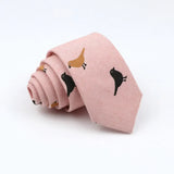 Mens Ties 6cm Classic Cotton Handmade Skinny Neck