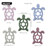 10PCS BPA Free Silicone Turtle Teething Chewable Pendant