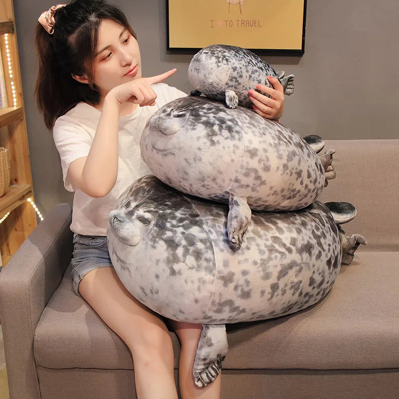 NEW 80cm Giant Seal Lifelike Grey Sea Lion