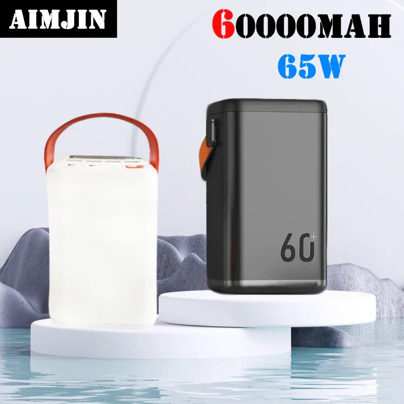 60000mAh Outdoor Power Bank Portable PowerBank External Battery