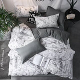 Couple Black Duvet Cover with Pillow Case Luxury