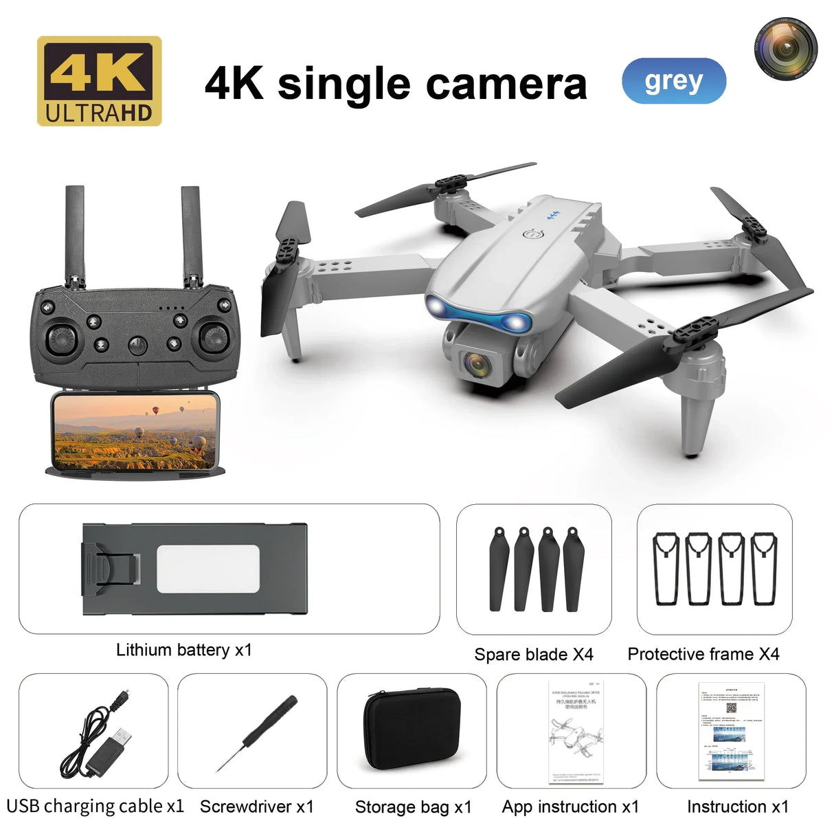 E99 K3 Drone Camera Quadcopter Fpv Profesional Rc