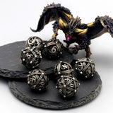 7Pcs/set Hollow Roung Dragon for DND Dice Party