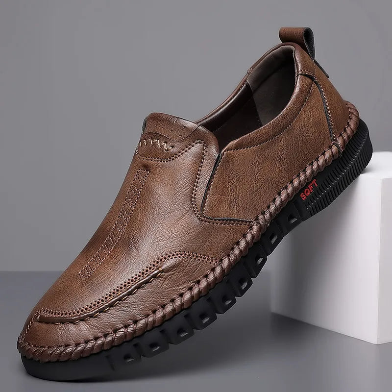 2023 Business Leather Shoes Moccasin Shoes Breathable Men's