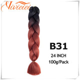 6 Pcs 24" Jumbo Synthetic Braids Hair Extensions