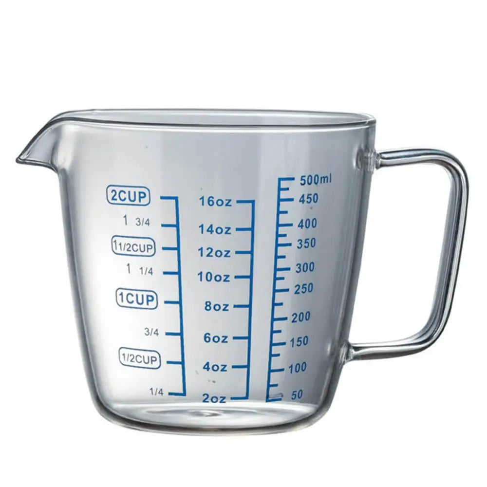 250ml/500ml Heat Resisting Glass Measuring Cup With Handle