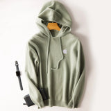 100% Cashmere Hoodies Tracksuit Apple Print Hooded Pullover