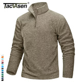 TACVASEN 1/4 Zipper Collar Spring Fleece Sweaters Mens