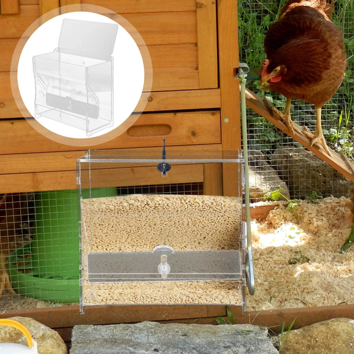 Multipurpose Tool Rutin Chicken Feeder Cage Feeding Box