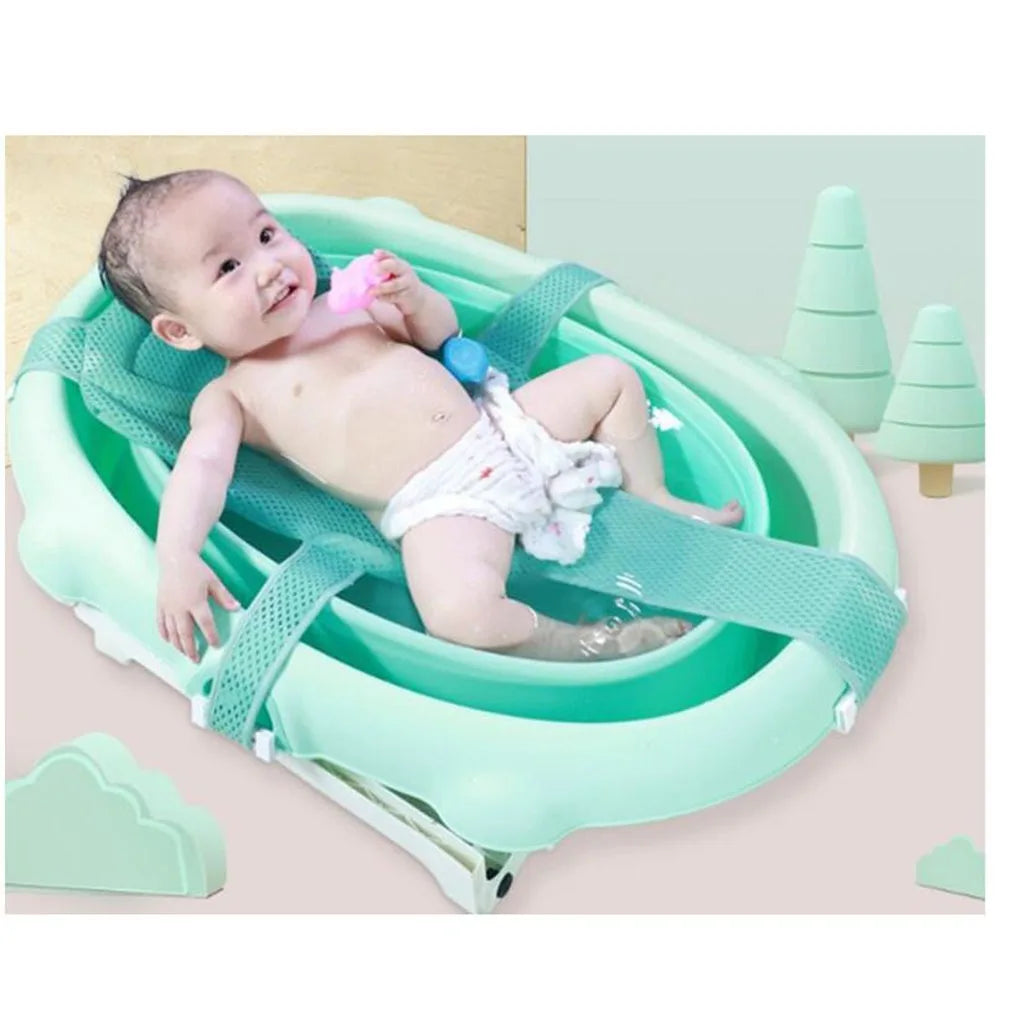 Baby Adjustable Infant Cross Shaped Slippery Bath Net