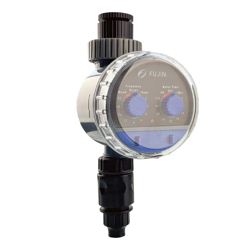 FUJIN Double-Dial Water Timer Home Garden Ball Valve