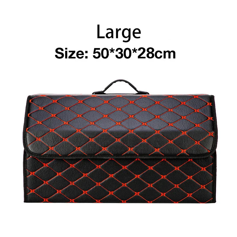 Car Storage Boxes Folding Auto Organizer Box PU