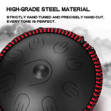 HLURU Handpan 14 Inch 9 Notes Steel Tongue