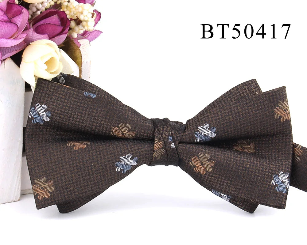 New Suits Bowtie For Groom Fashion Striped Bow