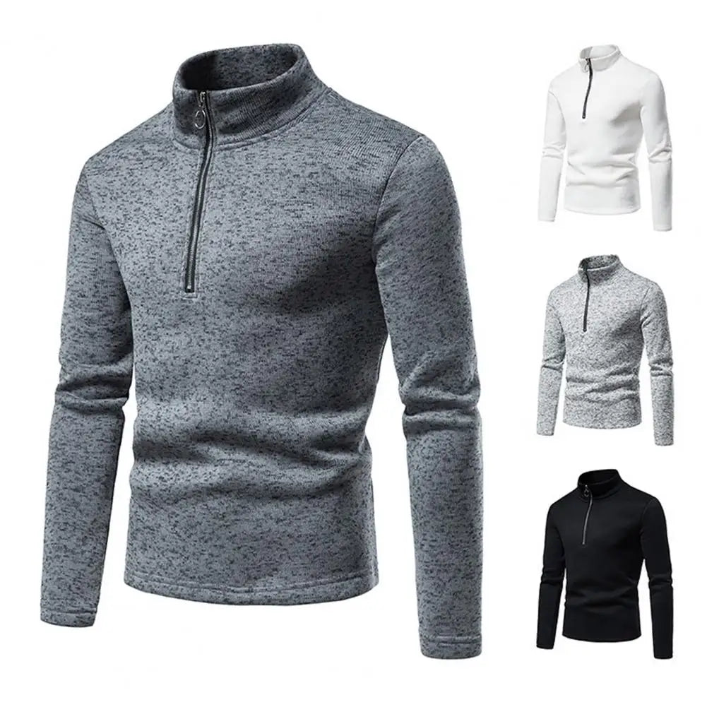 Warm Zipper Sweater Winter Jacket Solid Color High
