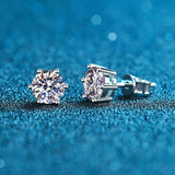 D VVS1 Moissanite Stud Earrings For Women 925