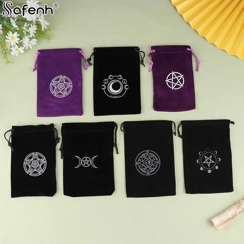 1PC Velvet Tarot Oracle Cards Storage Bag Drawstring Pouch