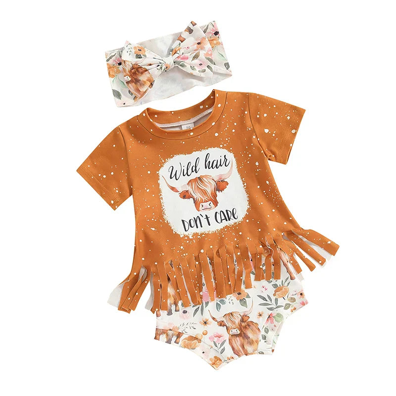 Toddler Baby Girl Western Outfit Wild Hair Don