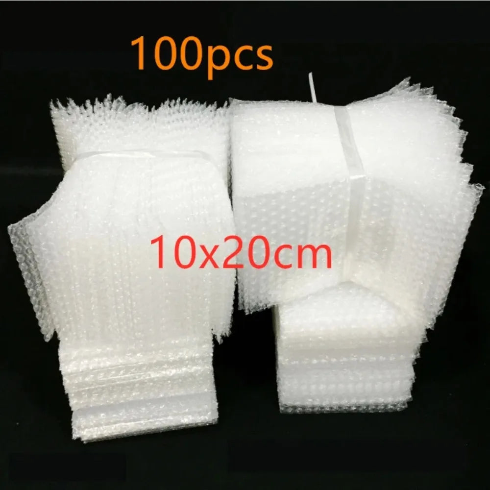 50pcs 10x20cm Plastic Wrap Envelope White Bubble Packing