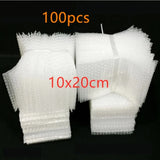 50pcs 10x20cm Plastic Wrap Envelope White Bubble Packing