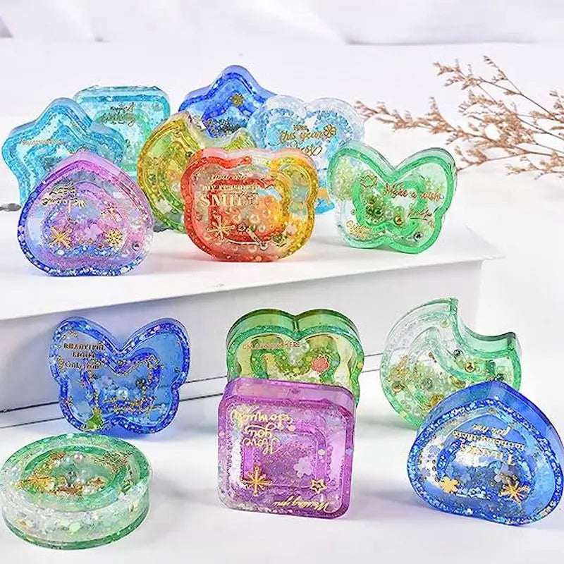 Silicone Quicksand Mold Heart Butterfly Shaped Epoxy Resin