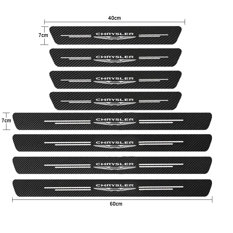 Car Door Sill Protector Carbon Fiber Threshold Decals