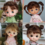 Doll Wig Bangs Ponytail Curly Soft Mohair Wig