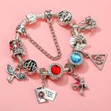 Cute Enamel Disney Princess Dress Charms Bracelet Women