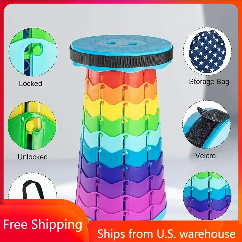 Portable Folding Fishing Chair Outdoor Camping Retractable Stool