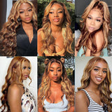 P4/27 Highlight Body Wave 3/4 Human Hair Bundles