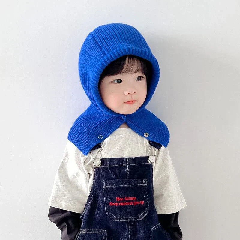 Korean Kids Balaclava Hat One Piece Scarf Cap