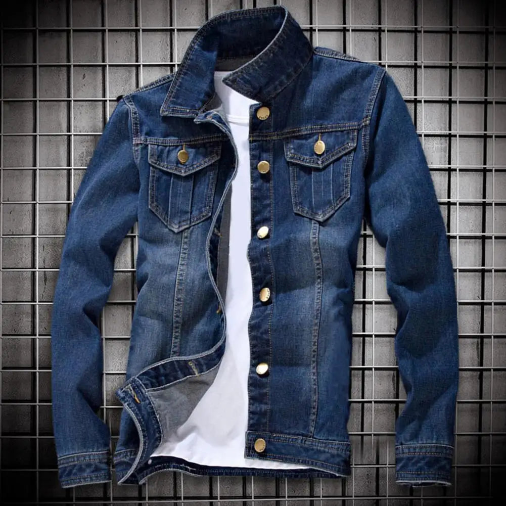 Men Denim Jacket Autumn Winter Men Jeans Jacket