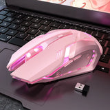 Wireless Mouse Bluetooth Rechargeable Mice Ultra-thin Silent LED