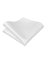 Luxury White Solid Necktie for Man Accessories Classic