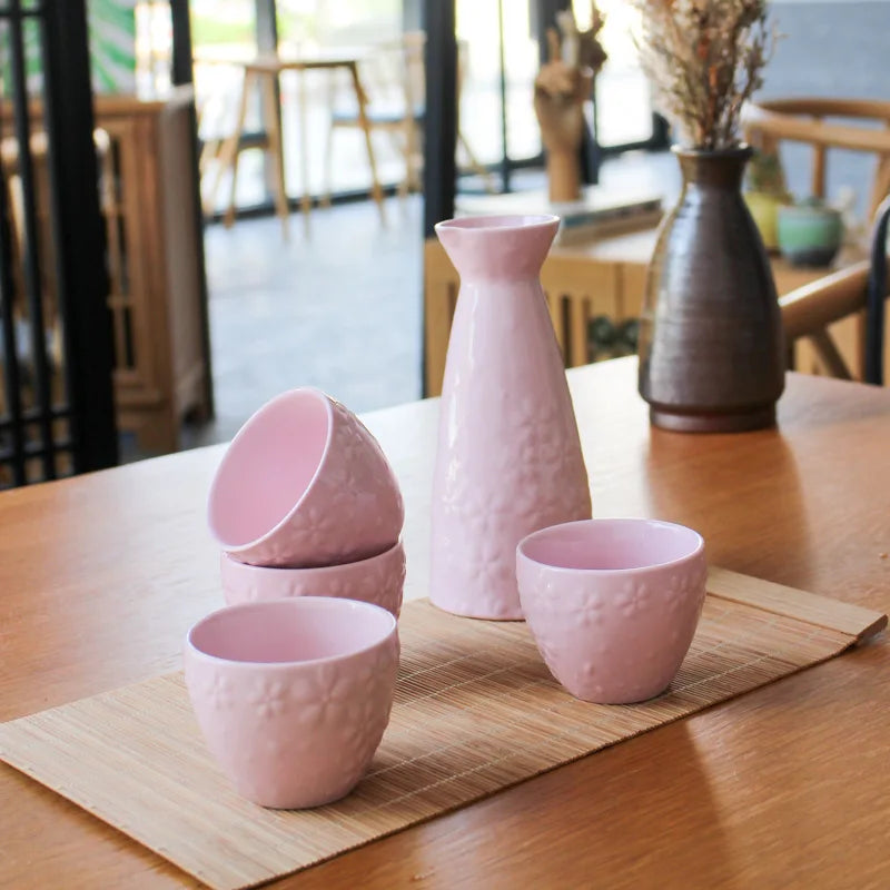 Glasses of Wine Set Sake Home Brewing Wine