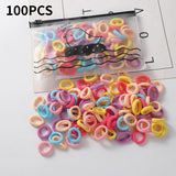 100Pcs/Lot Sweet Hair Band Girls Hair Ties Bows