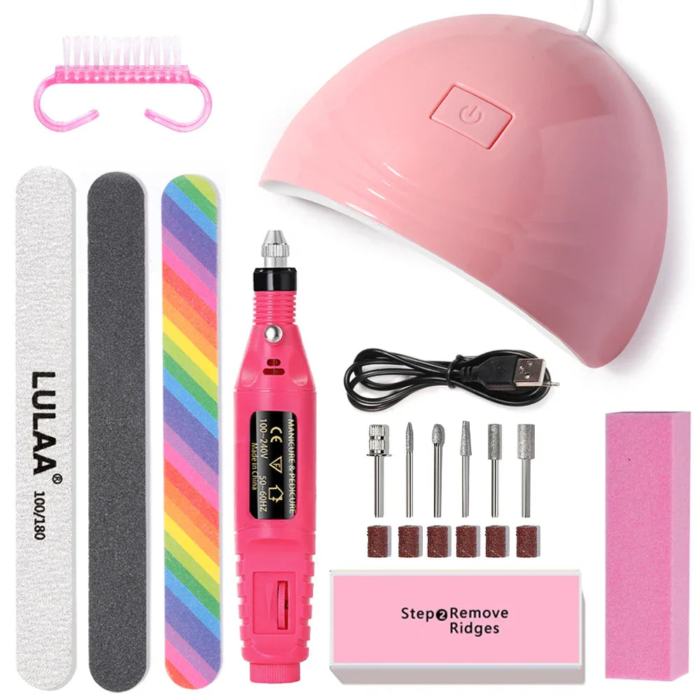 HALAIMAN Nail Art Tools Manicure Equipment Set Electric