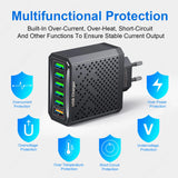 USLION 6 In 1 USB Charger QC3.0 Fast