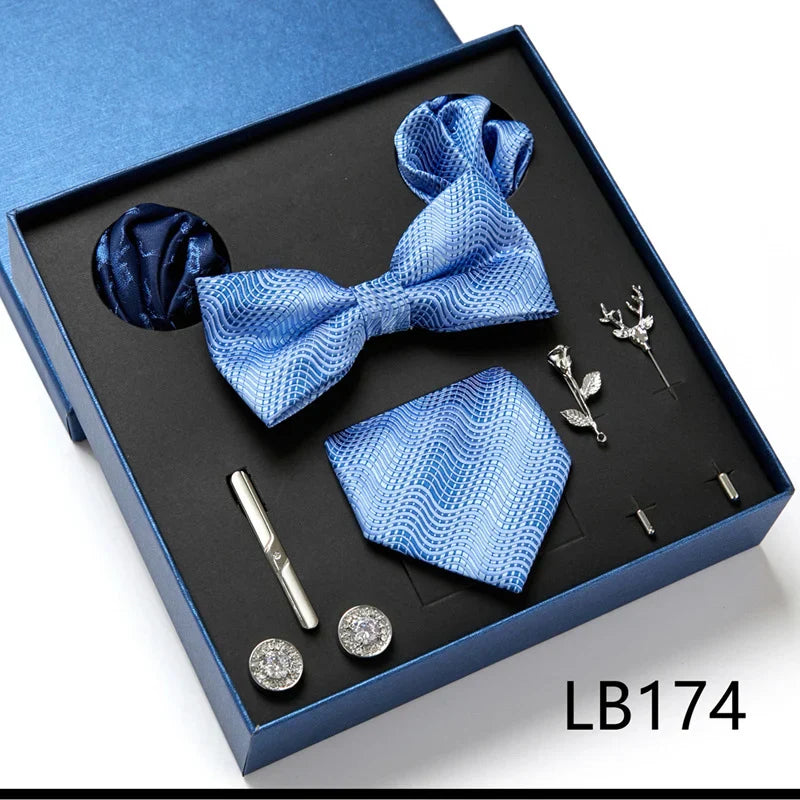 Luxury Quality Tie Set With Necktie Bowtie Pocket
