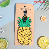 1PC Cute Cartoon Hawaiian Flamingo Silicone Luggage Tag