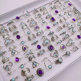 30PcsLot Vintage Rings for Women Gem Snake Spider