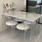 Crystal Makeup Chair Acrylic Furniture Casual Design Backrest